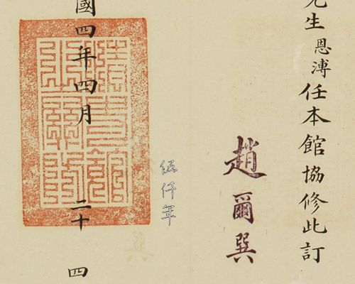 The Only Two Extant Letters of Appointments from the Bureau of Historia Ch’ing (清史館)